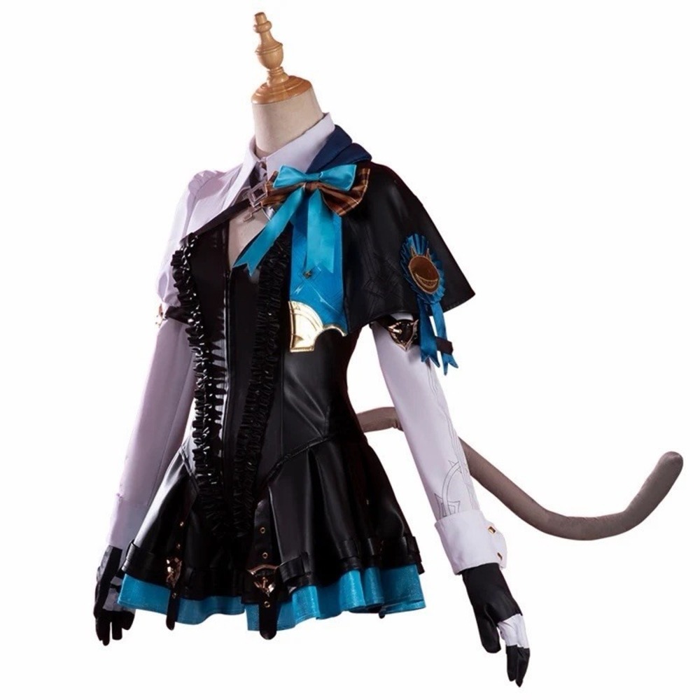Genshin Impact Lynette Cosplay Costume Magician Assistant Dress Halloween S